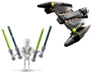 Cough, hack, wheeze - here comes the four-lightsaber packin' bad guy from the Star Wars movie! We review his starfighter kit.