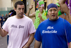 Adam Sandler plays Chuck in I Now Pronounce You Chuck and Larry.