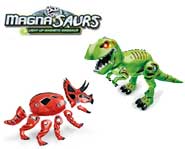 Held together by powerful magnets, the roaring light-up Magna-Saurs toys are ready to rule your house! Or are they?