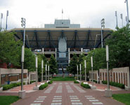 Arthur Ashe Stadium hosts tennis matches during the annual US Open.
