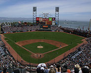 AT&T Park is the home of the San Francisco Giants.