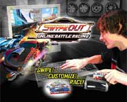 Jump into online battle racing with blasting weapons and cards you can swipe to upgrade your car!