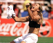 Brandi Chastain's game-winning penalty kick in the 1999 World Cup is one of the greatest moments in women's sports history.