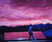 Kanye West performing during the Glow in the Dark Tour.