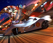Speed Racer features intense racing action on crazy futuristic tracks.