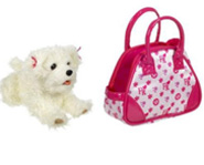 The FurReal Friends Teacup Pup barks and moves his head like a real dog.