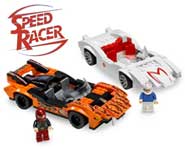 Build Speed Racer and Snake Oiler's cars from the Speed Racer movie with this LEGO kit. Here's our toy review.