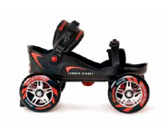 Skorpion Sktes allow you to get a rollerblade type ride with the comfort of your own shoes.