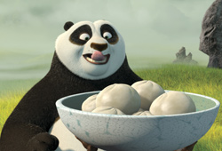 Kung Fu Panda features the voices of Angelina Jolie and Jack Black.