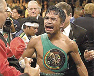 Filipino boxer Manny Pacquiao is regarded as the best pound for pound fighter int he world.