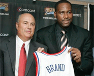 Elton Brand signed a $82 million contract with the Philadelphia 76ers.