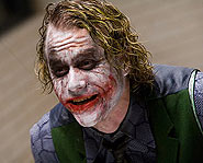 Heath Ledger stars as the Joker in the Dark Knight.