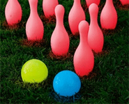Take bowling outdoors and into the night with the Brookstone LED Bowling Set.