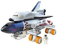 The Mega Rig Shuttle Mission set offers lots ofways to play.
