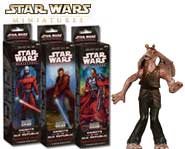 Bringing a giant pile of Jedi, Sith, droids, monsters, aliens and crazy powers to the game, the KOTOR set for Star Wars Miniatures is coming!