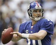 Eli Manning led the New York Giants to the Super Bowl in 2008.