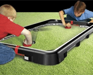 Play air hockey anywhere with Face-Off Frenzy!