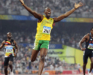 Usain Bolt of Jamaica broke the 100 m and 200 m world records this week at the Olympics.