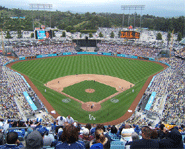 Dodger Stadium is home of the Los Angeles Dodgers of the MLB.
