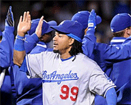 Manny Ramirez and the Los Angeles Dodgers took a two game lead over the Chicago Cubs this week.