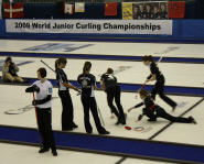 Women's Curling Teams compete in the 2009 World Junior Curling Championship