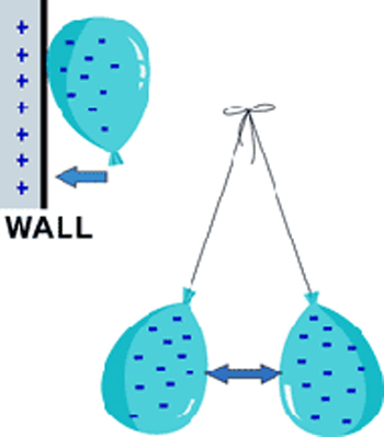 electrons (negative charges) 