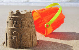 Sand castle ocean poll