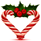 Christmas heart cane poll