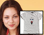 Mila Kunis designed her own t-shirt.